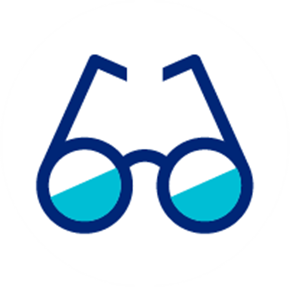 Illustration of eye glasses